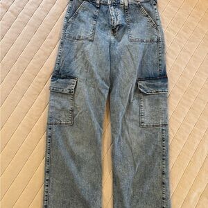 Abercrombie Kids High Rise Wide Leg Jeans